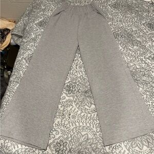 Gray Wide-Leg Sweats